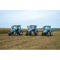 Text: LS tractors XU, MT5 and MT7.101 in the field