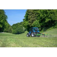 Mowed the grass beside the forest